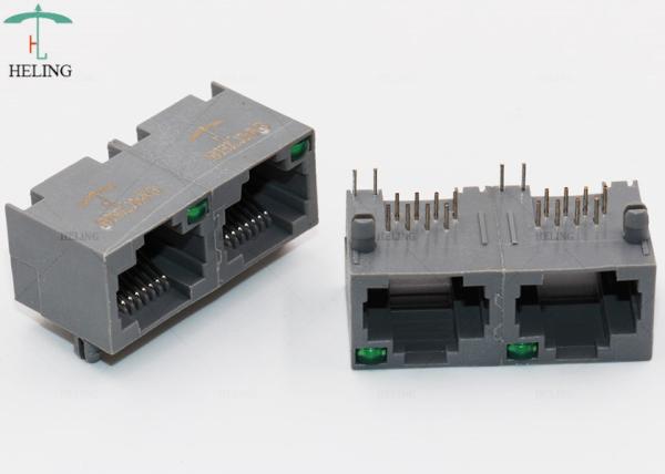 Cheap Unshielded RJ45 Ethernet Connector Modular Jack 1 X 2 Ports For Network Repeater for sale