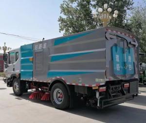 Best 4x2 Street Sweeper Truck Road 6 Wheelers Blue Vacuum Cleaning wholesale