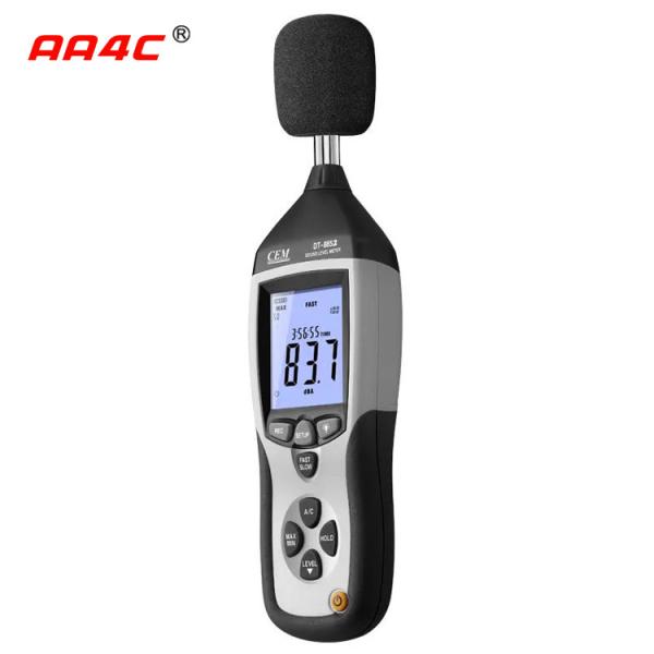 Cheap DT-8852 Professional Analog Decibel USB AC/DC Output 130db Digital Sound Level Meter With Datalogger Noise DB Meter Micr for sale