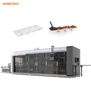 China 120mm Three Stations Tray Forming Machine HIPS Vacuum Forming Machine on sale