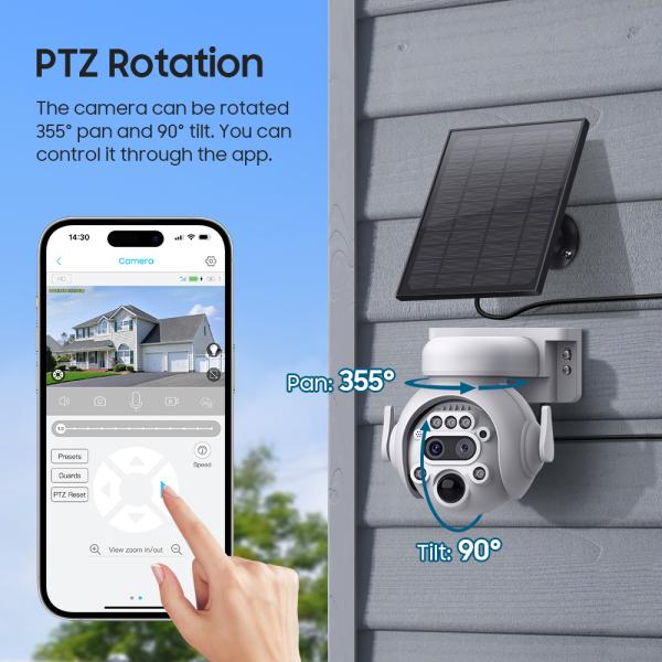 GSM 4G SIM Card IP66 Solar Powered Battery Security IR PIR Solar Power IP Camera