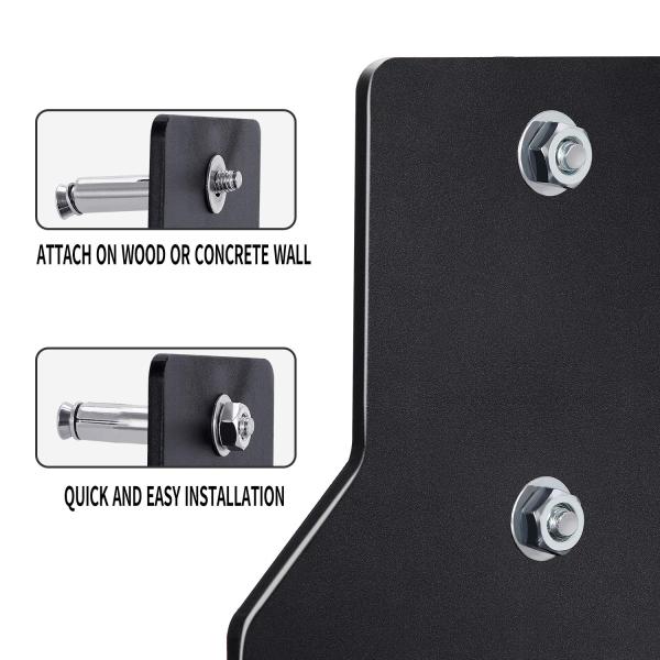 Garage Vertical Barbell Storage Double Barbell Wall Mount Display Rack Support Fixed