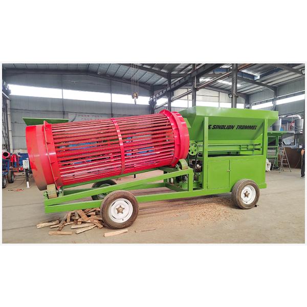 Small Firewood Trommel Screen with Bouncing Ball Cleaning System and Good