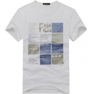 China 100% CVC Cotton Summer Custom Printed Tee Shirts Patch Logo / Short Sleeve on sale