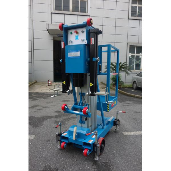 Window Cleaning Operate Elevated Work Platforms , 8 Meter Height Vertical Mast Lift