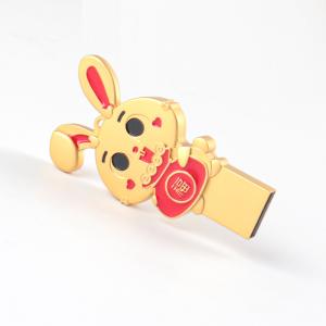 Best Rabbit Shaped Metal Usb Flash Drive Grade A Chip 128GB 80MB/S European Standard wholesale