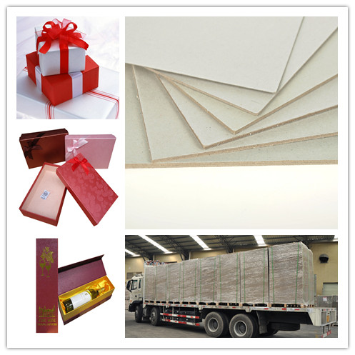 Mixed Pulp Material Book binding paper grey cardboard sheet / roll for box