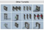 Electronic Automatic Tripod Security Turnstile Gate UNIQSCAN UT550-C Access