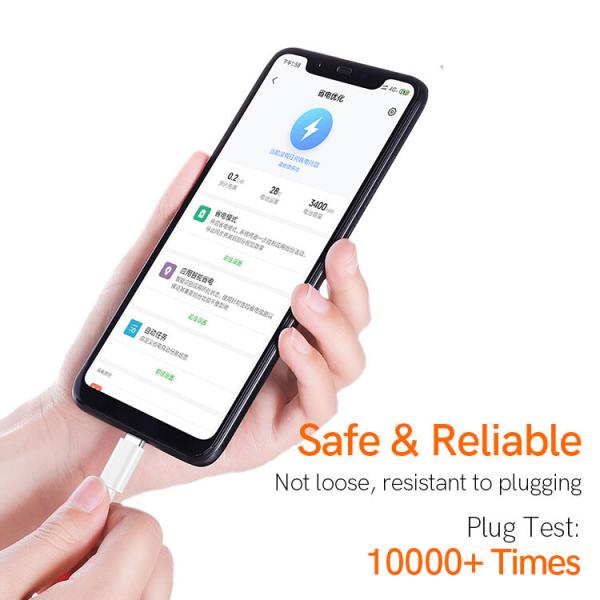 PVC USB Type C Charging Cable 1m 3A Type C Data Transfer Cable