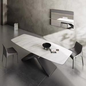 Best Ceramic Marble Dining Table With X-Steel Base Dining Table wholesale