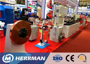 China Welding And Corrugation Cable Armouring Machine For Flexible Fireproof Cable on sale