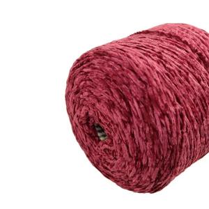 China Knitting Chenille Home Yarn Shining Color 3.5NM 100% Spun Polyester Dyed Yarn on sale