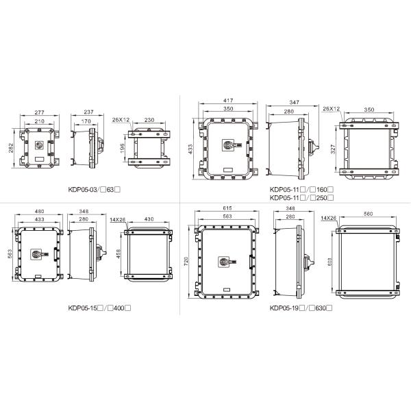 IECEx Zone 1 And Zone 2 Explosion Proof Circuit Breaker KDP05 Series