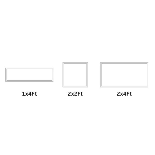 Aluminum LED Slim Panel Light 2ft X 2ft 3cct FCC Passed Garage Use