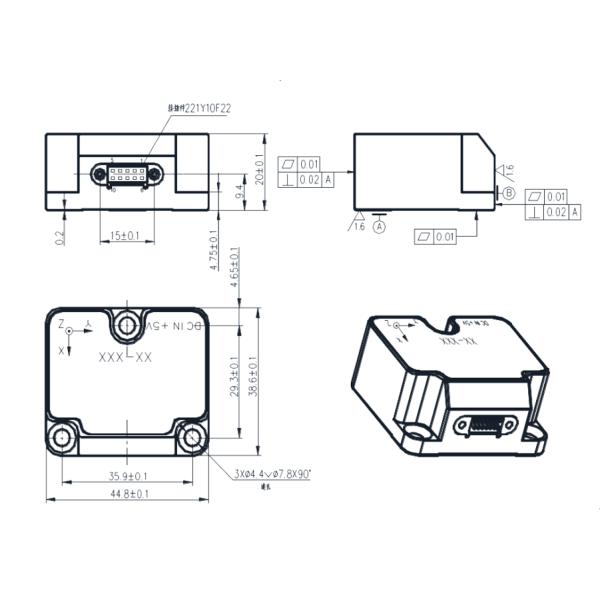 Three / Two Axis Angular Rate IMU Accelerometer Gyro Carrier Replace STIM210