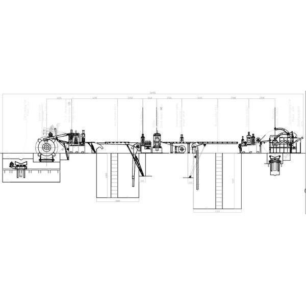 Light Gauge Precision Automatic Steel Sheet Slitting Line 0.3-3 X 1300