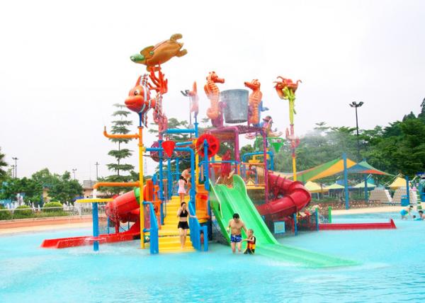 Cheap Jungle Gym Outdoor Water Playground Equipment 15kW Power For Amusement Park for sale