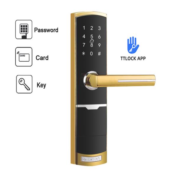 Cheap TTlock App Intelligent Smart Door Lock Security Lock Code Door Handle Digital Keyless Lock for sale