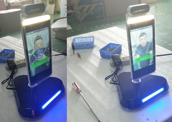 Cheap Face Recognition safe TEMPERATURE kiosk thermal scanner for security access control system with QR code MIPS software for sale