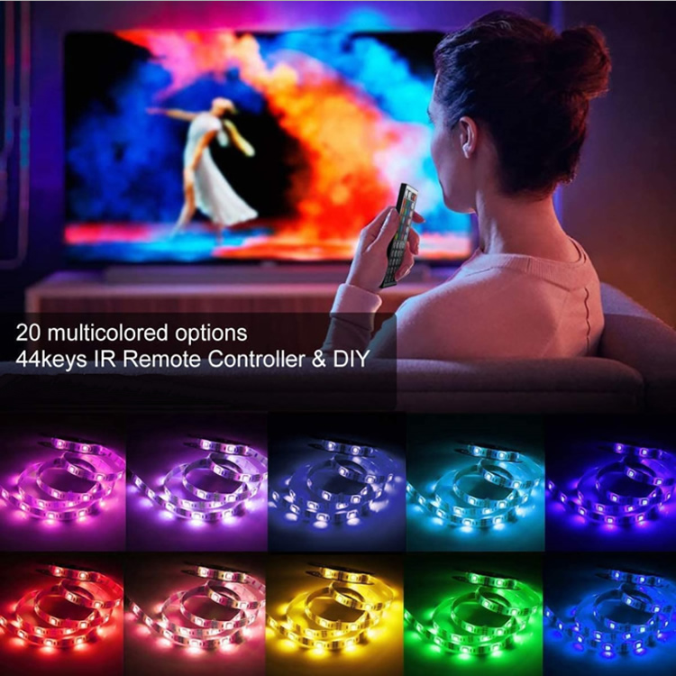 5m 12v 24v 16.4ft 60d waterproof smd 5050 rgb led strip light