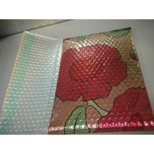 Colorful Printed Metallic Bubble Lined Bags Size 1 / 7.25"X12" holiday bubble mailers