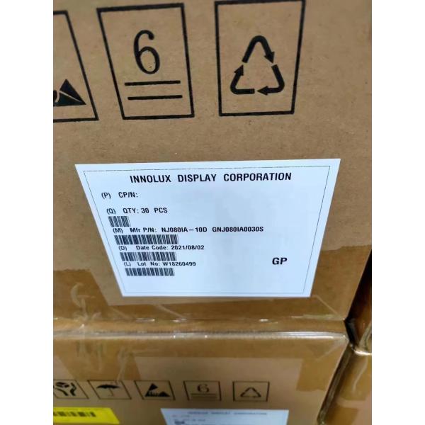 8Inch Innolux Automotive Lcd Display High Brightness 500 Cd/M2 1024*600Pixels NJ080IA-10D 40 Pin 3.3V 148PPI