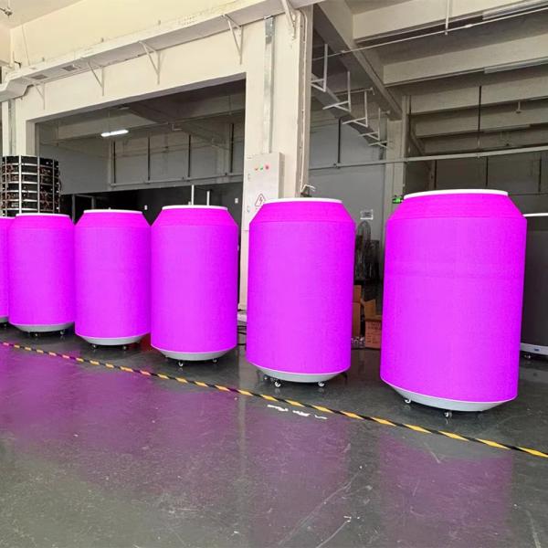 Custom Size Special Beer Bottle Can LED Screen Full Color Advertising Digital Signage Beverage Can Shape Flexible LED Display