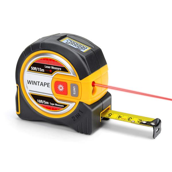 Cheap EN-71 Laser Measure Tape Outdoor DIY Digital 50ft Laser Distance Meter With HD LED Display for sale