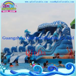 China Inflatable Funny Water Slide Wet Water Slide Water Pool Inflatable Slide on sale