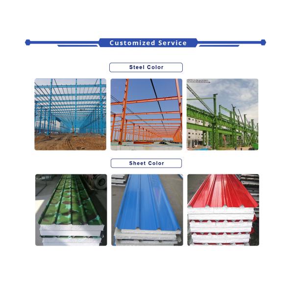 Prefab Industrial Diversified Workshop Steel Structure Construction Q235 / Q345 Modular