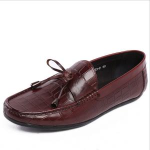 Best Casual Mens Leather Loafers Anti Skidding  Moccasins Bow Tie Flat Shoes wholesale