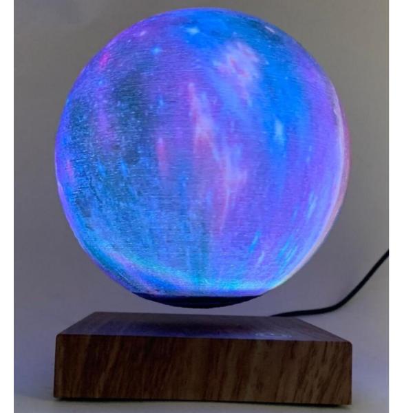 hot sale magnetic levitation 6inch colorful light starry moon lamp 3D printing
