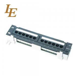 Best 1U UTP 12 Port Wall Mount CAT5E Patch Panel SPCC Cold Rolled Steel Material wholesale
