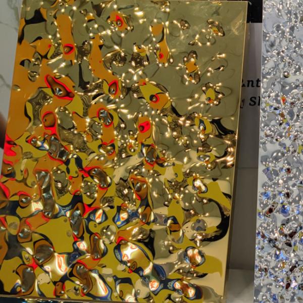 Cheap J1 J2 430 304 15MM Metal Honeycomb Panel Mirror Stamping Gold Silver Black Water Ripple for sale