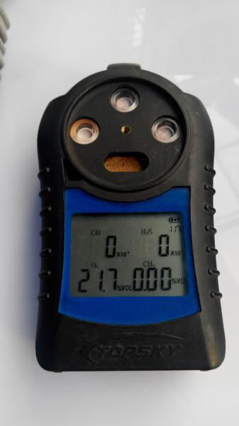 Cheap CH4 / H2S Portable Gas Detector Visual / Audible Alarms Lightweight for sale