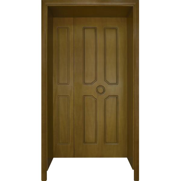 Hotel Interior Solid 2 Hours Fire Rated Wood Doors 1.2mm Thickness
