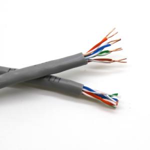 China Grey 0.5mm lan cable OFC/BC conductor UTP CAT5E  ethernet flexible network cable on sale