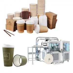 Best Full Servo Automatic Tea Coffee Cup Making Machine 140-170 Pcs/Min wholesale