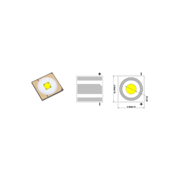 Ceramic SMD3535 LED 10Watt Red Green Blue White PC-Amber Lime Flat Lens LED 2500mA
