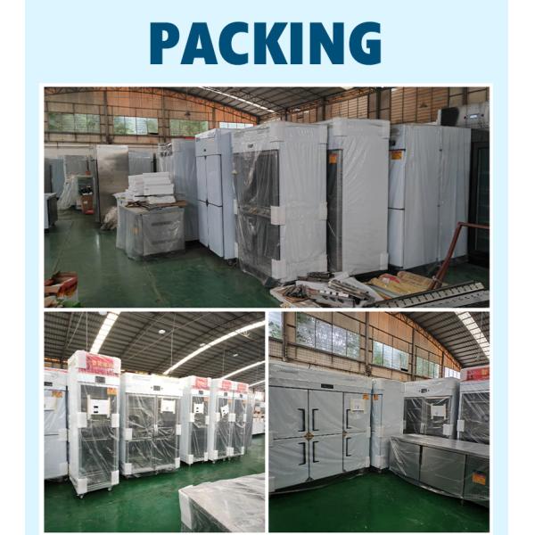 210W 500L Double Doors Upright Freezer Commercial Refrigeration Equipment