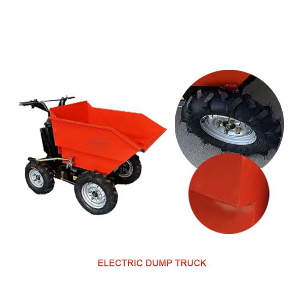 4 Tire Electric Mini Dumper Smooth And Quiet Operation