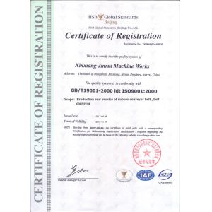 Xinxiang jinrui machinery factory Certifications