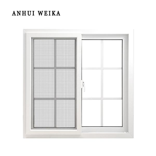 Cheap Fixed Ventilator UPVC Sliding Window And Door With Grill Mosquito Mesh for sale