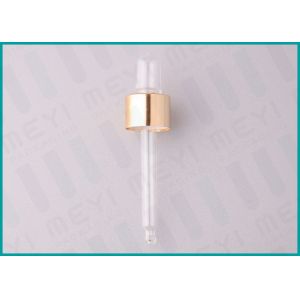 Best 18/410 Aluminum Sheathed Glass bottle Dropper With Clear Transparent TPE Bulb wholesale