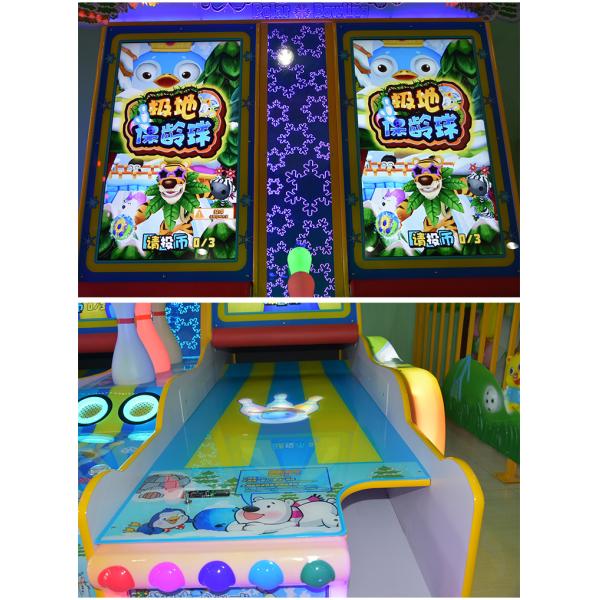 Coin Operated Bowling Game Machine Wood Material With 12 Months Warranty