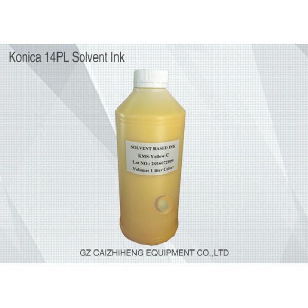 Konica 14PL Yellow Solvent Printer Ink Dynamic Fast Drying High Efficiency