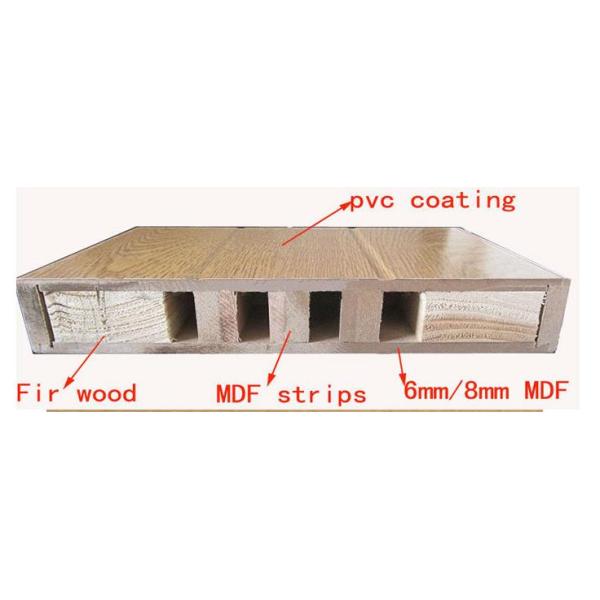 Solid Core Interior PVC Wood Doors From China Manufacturing, with clear tempered glass