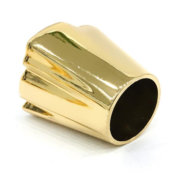 Cheap Custom Flower Type Light Gold Color Zamak Aluminum Perfume Bottle Caps for sale