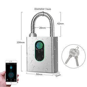 Best USB Charging Digital Fingerprint Padlock IP65 Waterproof For Luggage wholesale
