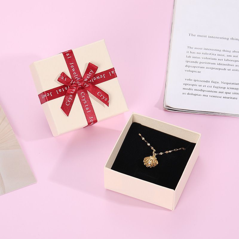 Foam Insert Lid and Base Cardboard Paper Packaging Gift Box, Luxury Ring Necklace Jewelry Box